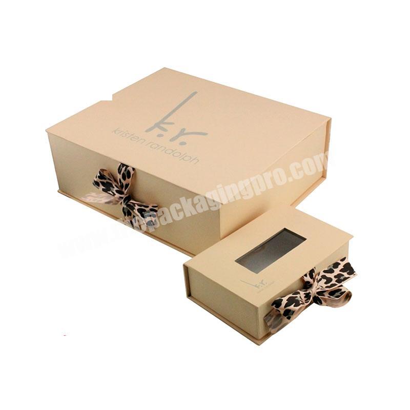 Custom Book Shaped Cardboard Packaging Gift Box with Ribbon Closure
