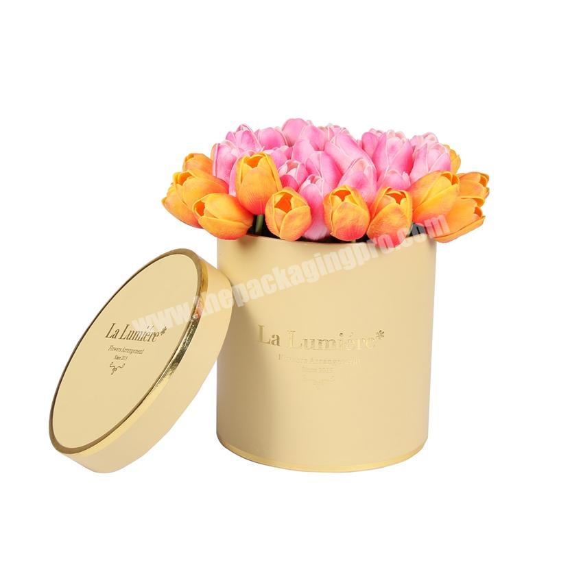 Custom bouquet round packaging flower cardboard gift box