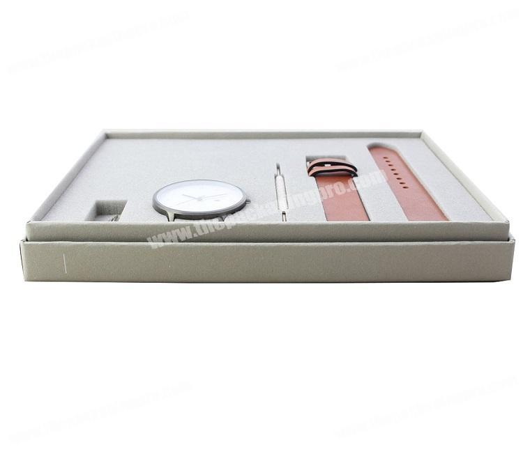 Custom Branded Cardboard Paper Lid and Base Rigid Wrist Watch Gear Gift Box Packaging with Die Cut EVA