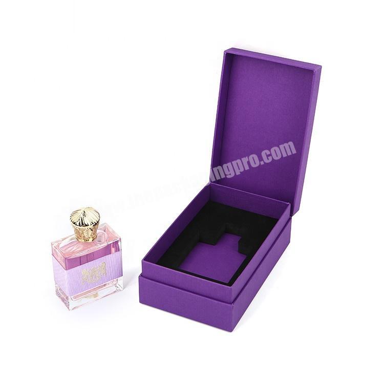 Custom Branded Logo Stamping Cardboard Packaging Paper Gift Perfume Box With Eva Inserts