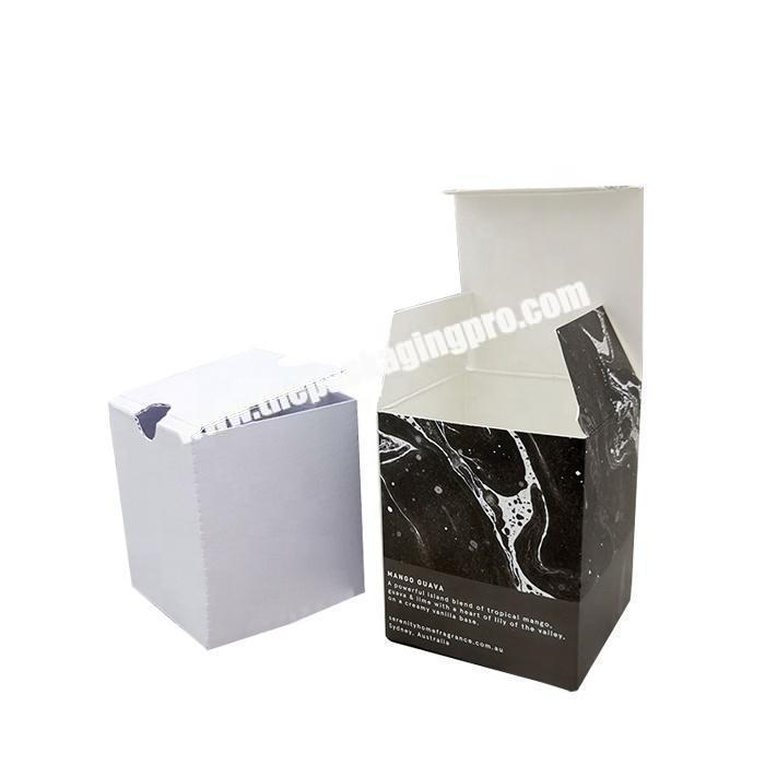 Custom branded paper cardboard packaging candle boxes with beautiful printed