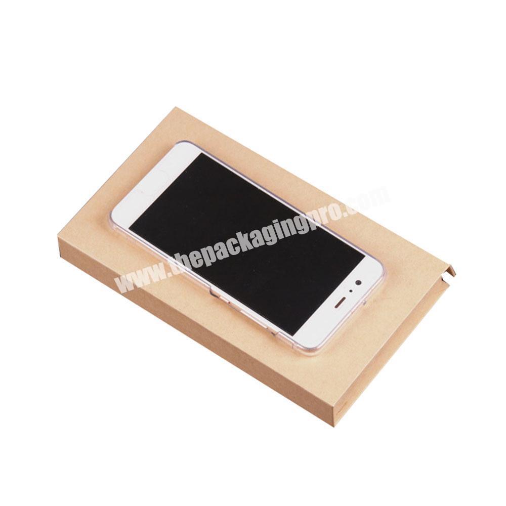 Custom brown black iphone case kraft packaging boxes