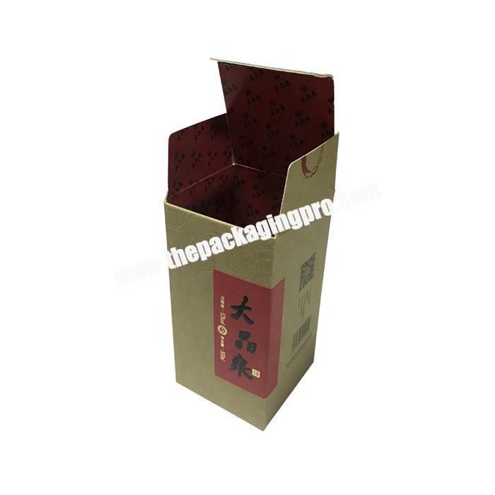 Custom brown color corrugated paper jar bottle packing box