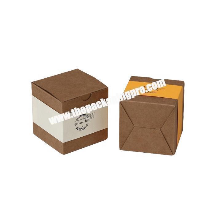 Custom brown kraft paper packaging box for honey bottle
