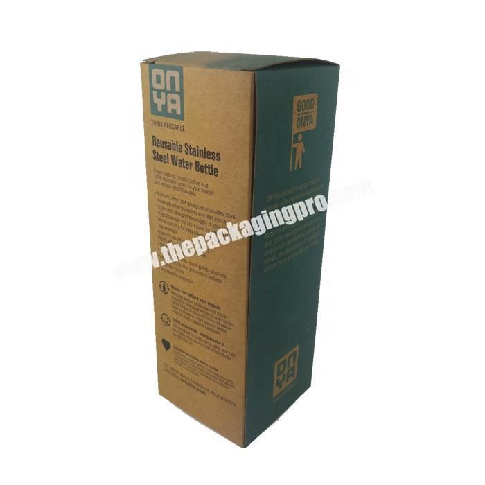 Custom brown kraft paper tumbler packaging box cutout window box