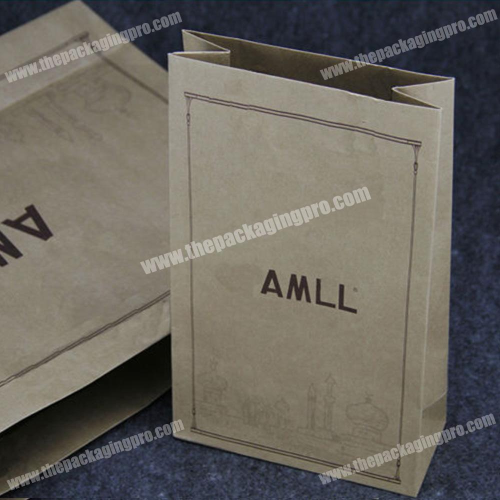 Custom brown paper bags with no handle,kraft paper bags without handle