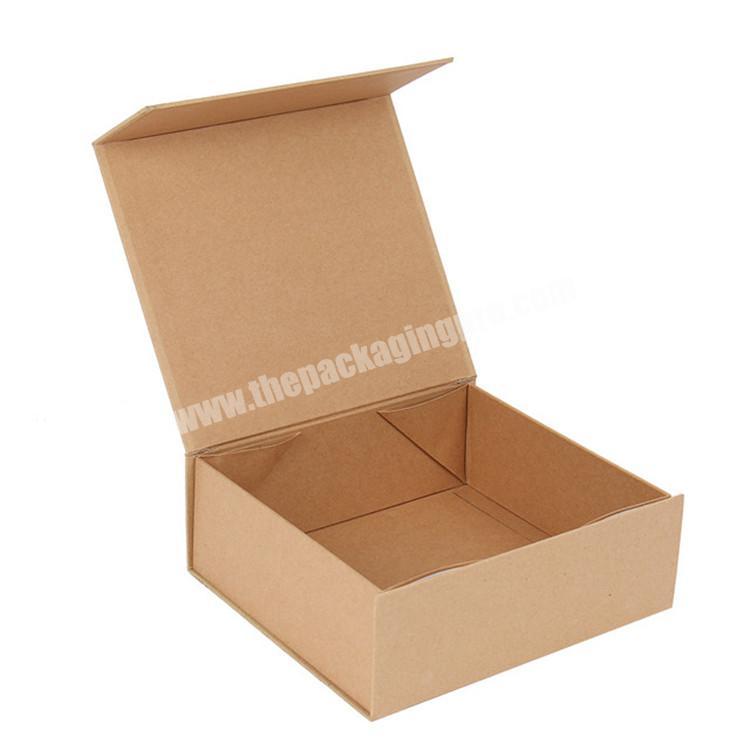 custom brown paper collapsible kraft gift boxes wholesale