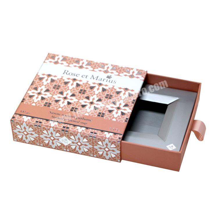 custom candle gift drawer paper box packaging with paper tray