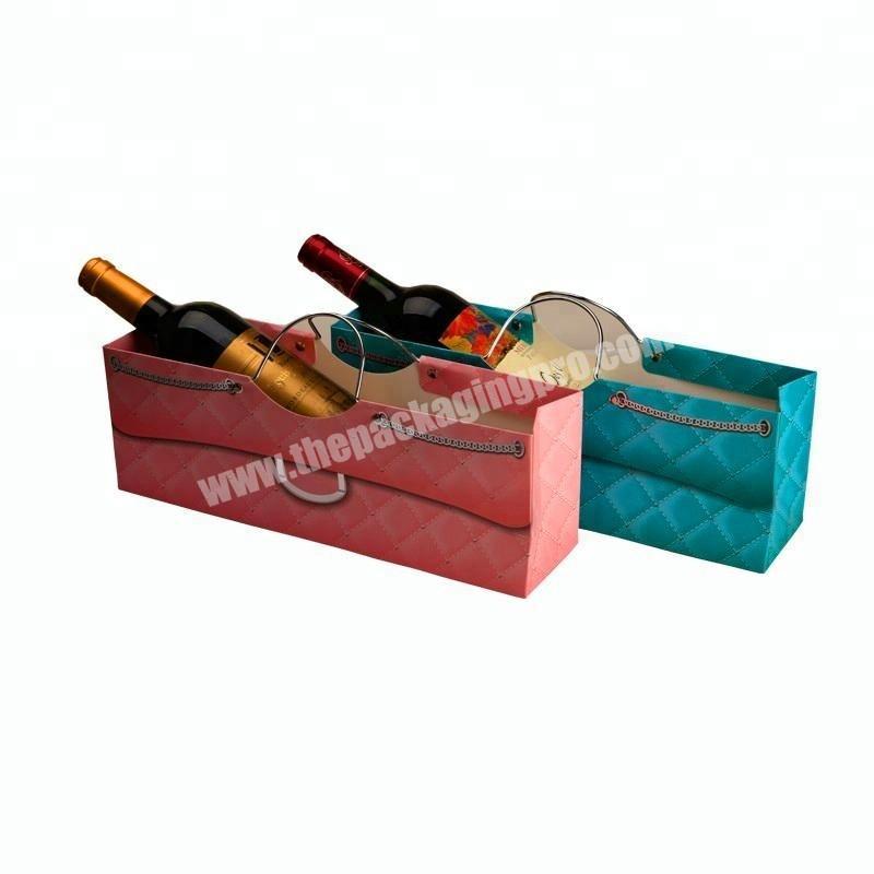 Custom candy cookie wine bottle shopping paper bag PP rope eco friendly