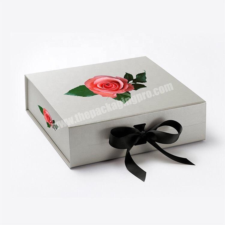 custom cardboard closure personalized clothing dress gift boxes with ribbon