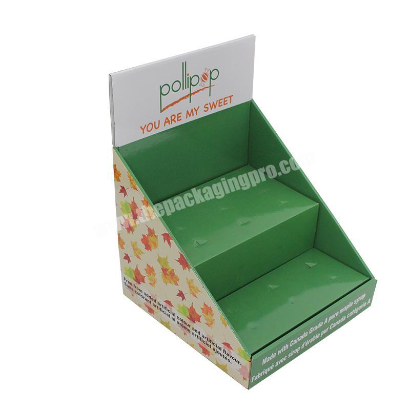 Custom Cardboard Counter Display box Colored Paper Kraft Chocolate snack Products