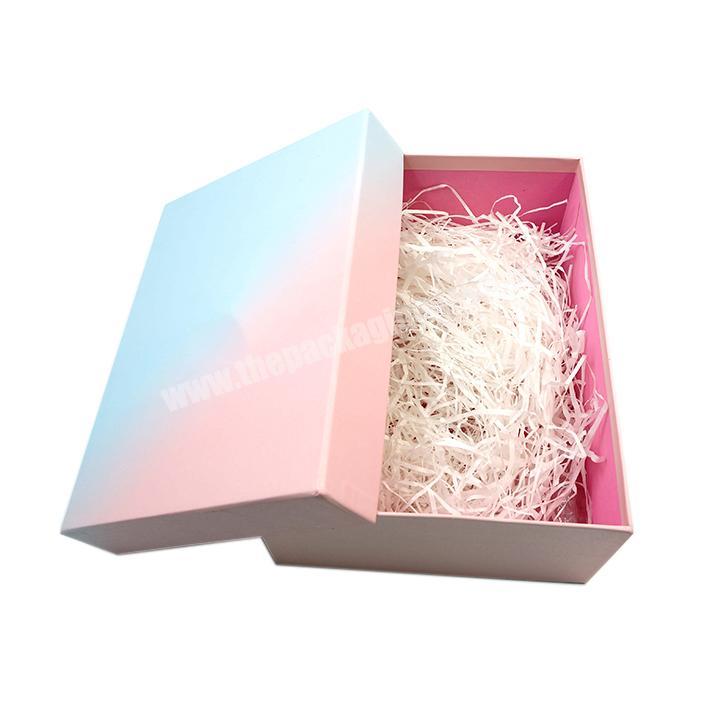 Custom Cardboard Elegant Rigid Top and Bottom Lid Paper Gift Box