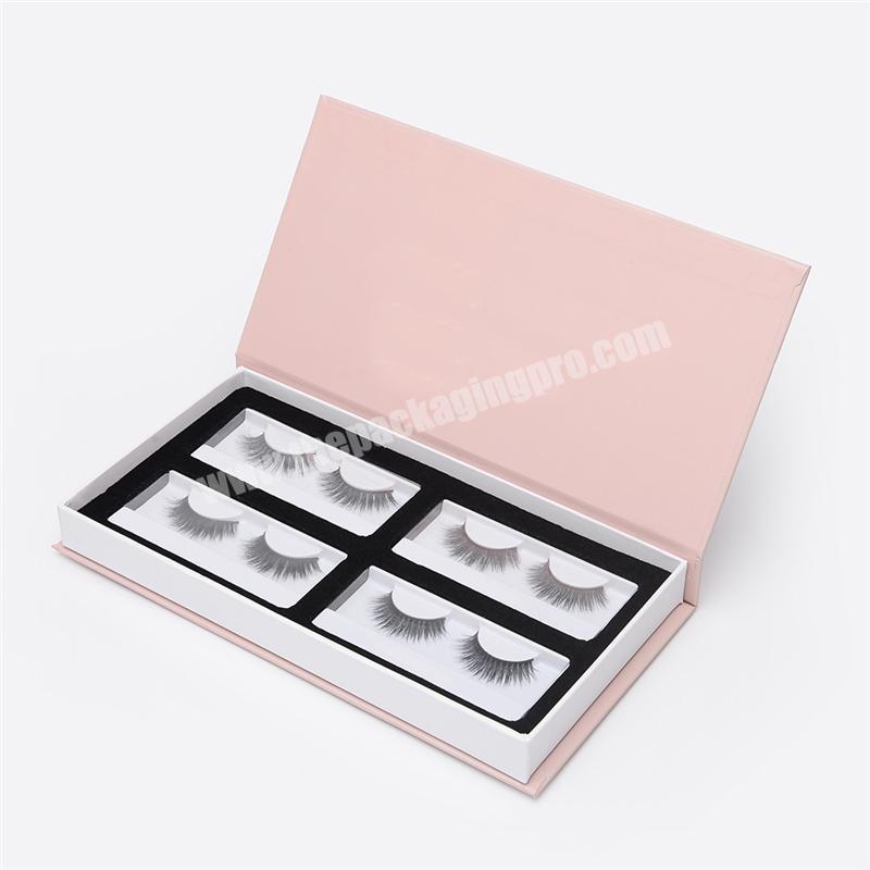 Custom Cardboard Empty Foldable Eyelash Box Packaging