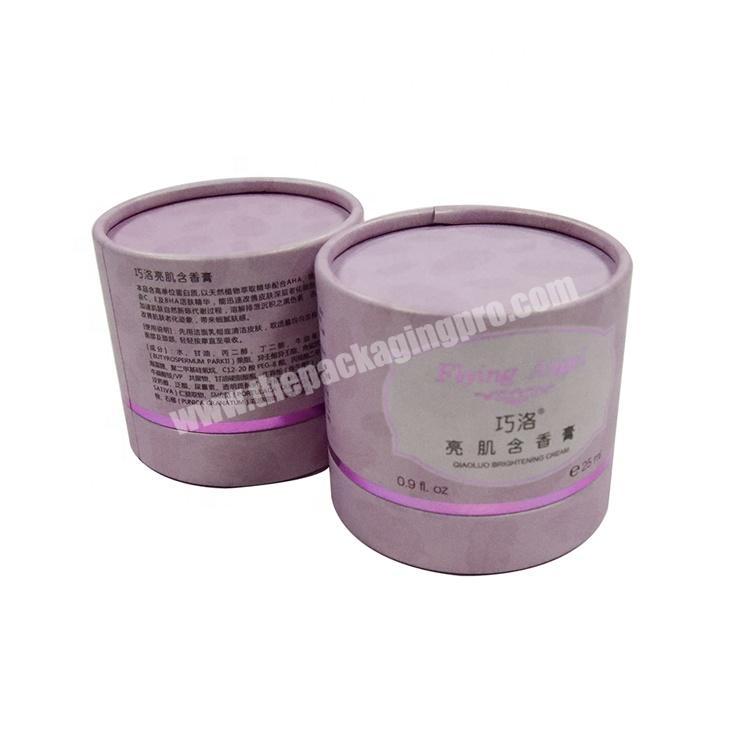 custom cardboard empty round packaging cosmetic mascara skincare lip paper tube box