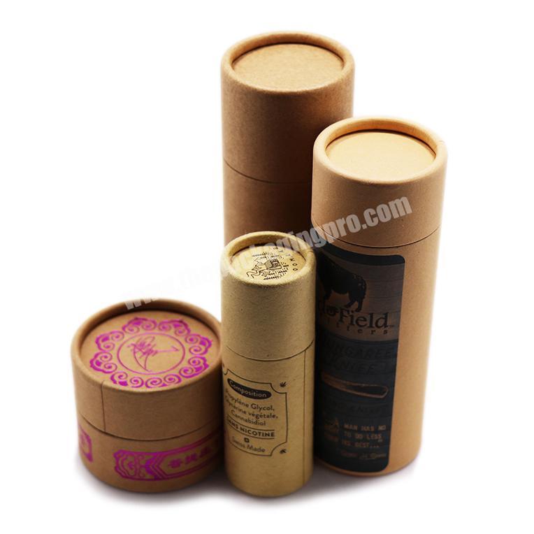 Custom Cardboard Kraft Paper Round Lipstick Tube Packaging Gift Box Printing for Lip Balm