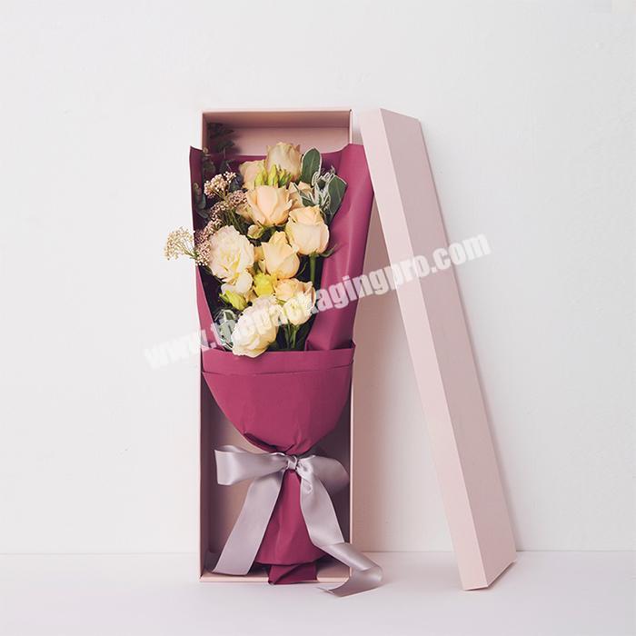 Custom Cardboard Long Flower Packaging Paper Box Manufacturer