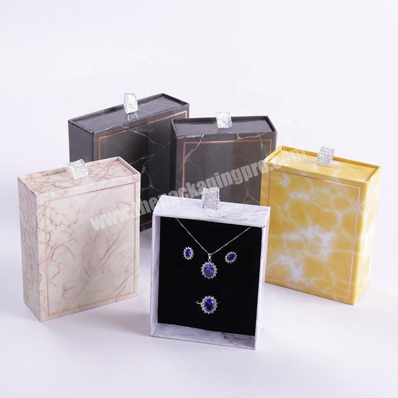 Custom Cardboard Marble Shape Drawer Packaging Jewelry Box