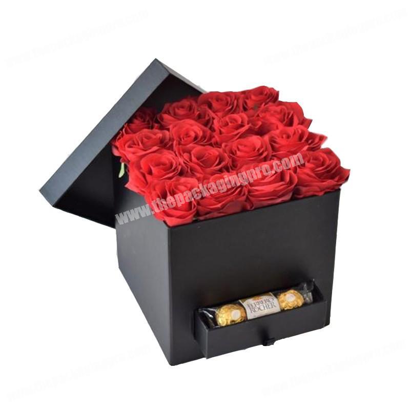 Custom cardboard packing products square flower gift box