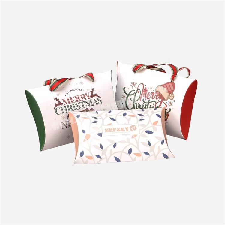 Custom Cardboard Paper ClearLargeSmalWhiteKraft Packaging Gift Pillow Boxes Wholesale
