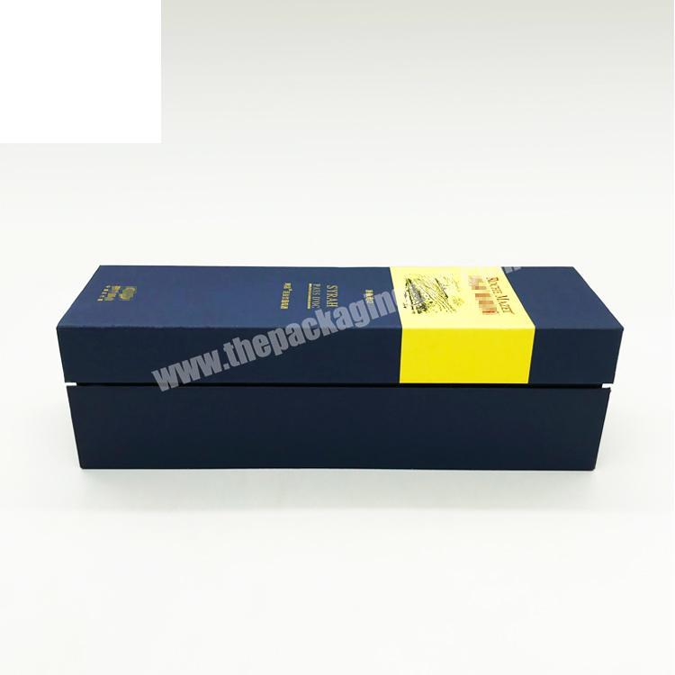 custom cardboard paper exclusive single printing wine box with magnet