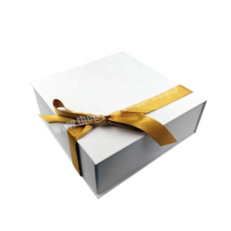 Custom Cardboard Paper Packaging Clothing Swimwear Dress Gift Box With Ribbon Closure