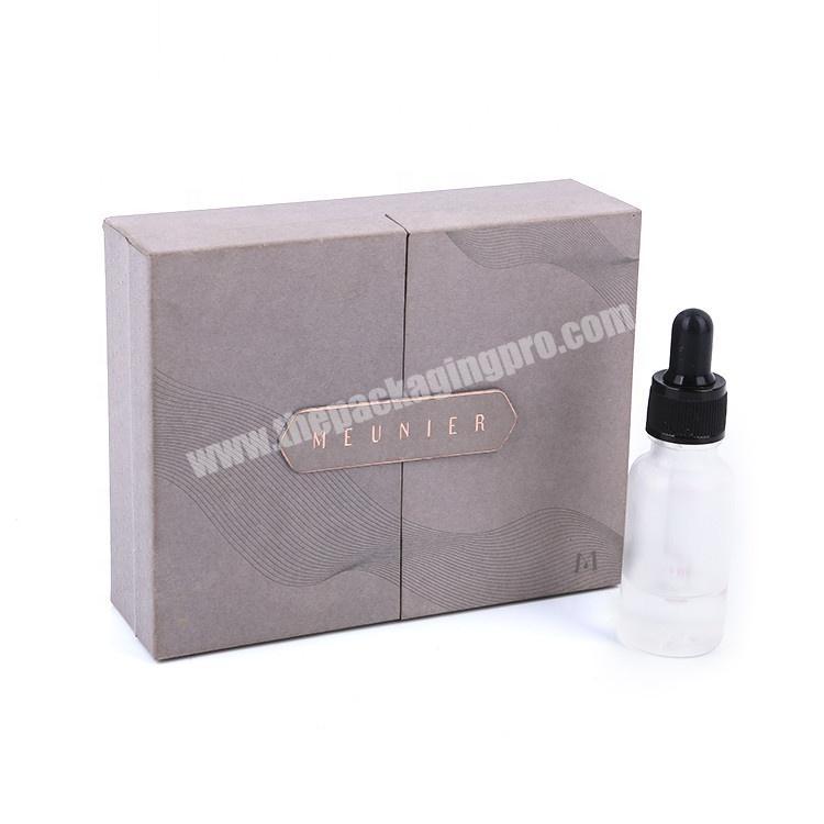 Custom Cardboard Paper Packaging Double Open Magnet Storage Cosmetic Essential Oil Gift Box
