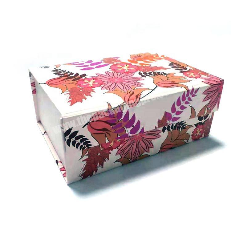Custom Cardboard Paper Packaging Foldable Magnetic Closure Cosmetic Gift Box