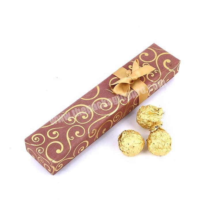 Custom Cardboard Paper Rectangle Gift Candy Sweet Chocolate Packaging Box