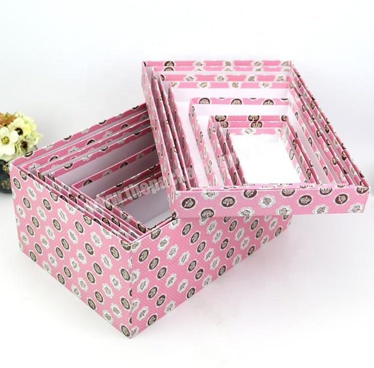 Custom cardboard paper Storage cute toy storage box for toys animal