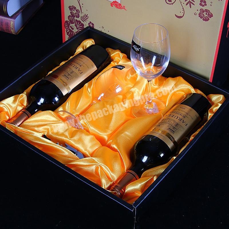 Custom Cardboard paper wine glasses packaging boxes gift boxes for wine glasses