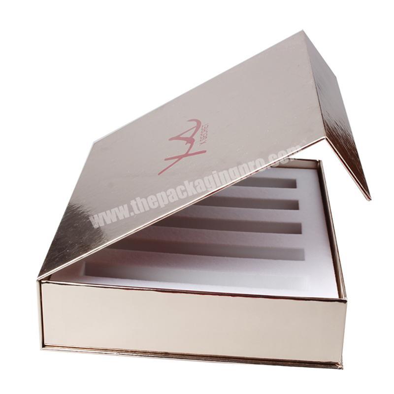 Custom Cardboard Rigid Paper Magnetic closure essential oil packaging box with EVA Inserts