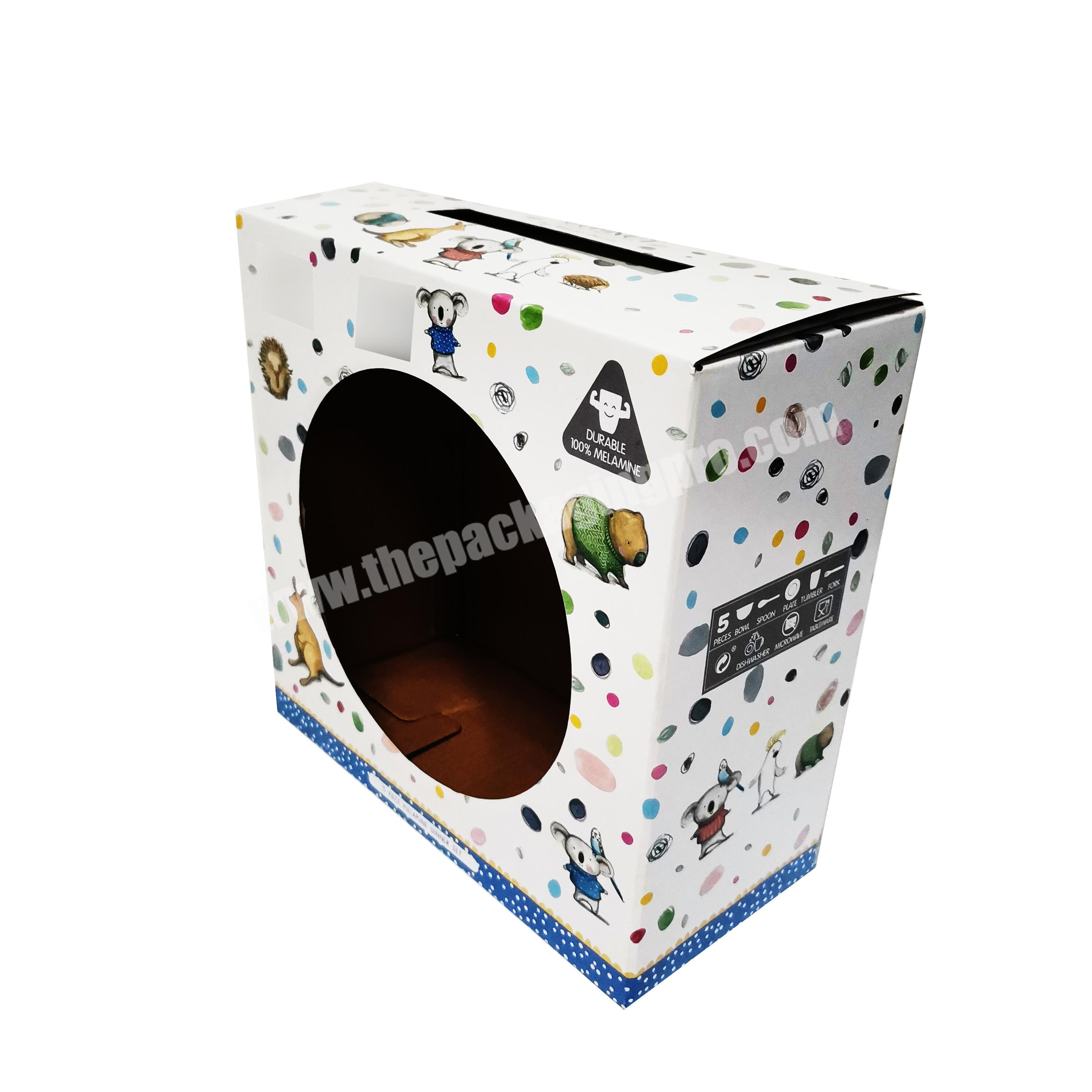 custom Carton box gift cardboard paper corrugated color printing cutout packing boxes