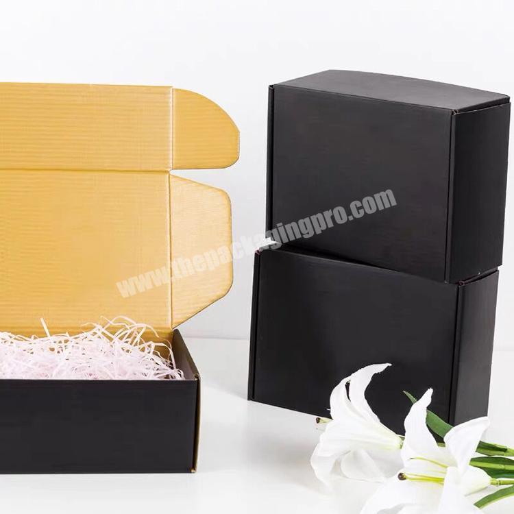 Custom Carton Cardboard Black Tuck Glossy Hair Hair Box Corrugated Full Color Logo