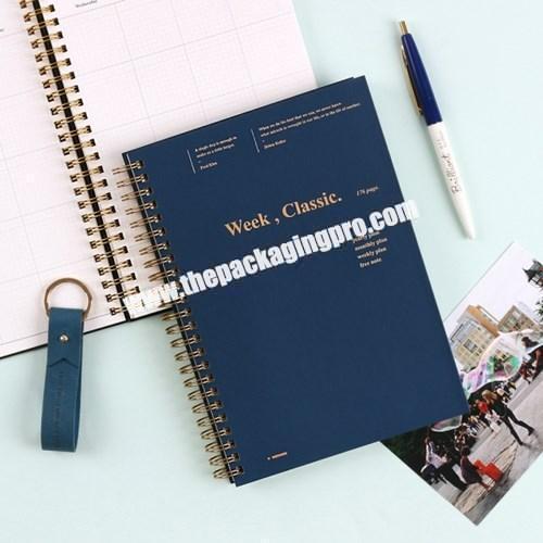 Custom Cheap A4 A5 Pocket Paper PVC PP Transparent Cover Lined Notebook With Wire-O Double Spiral Ring For School Student Office