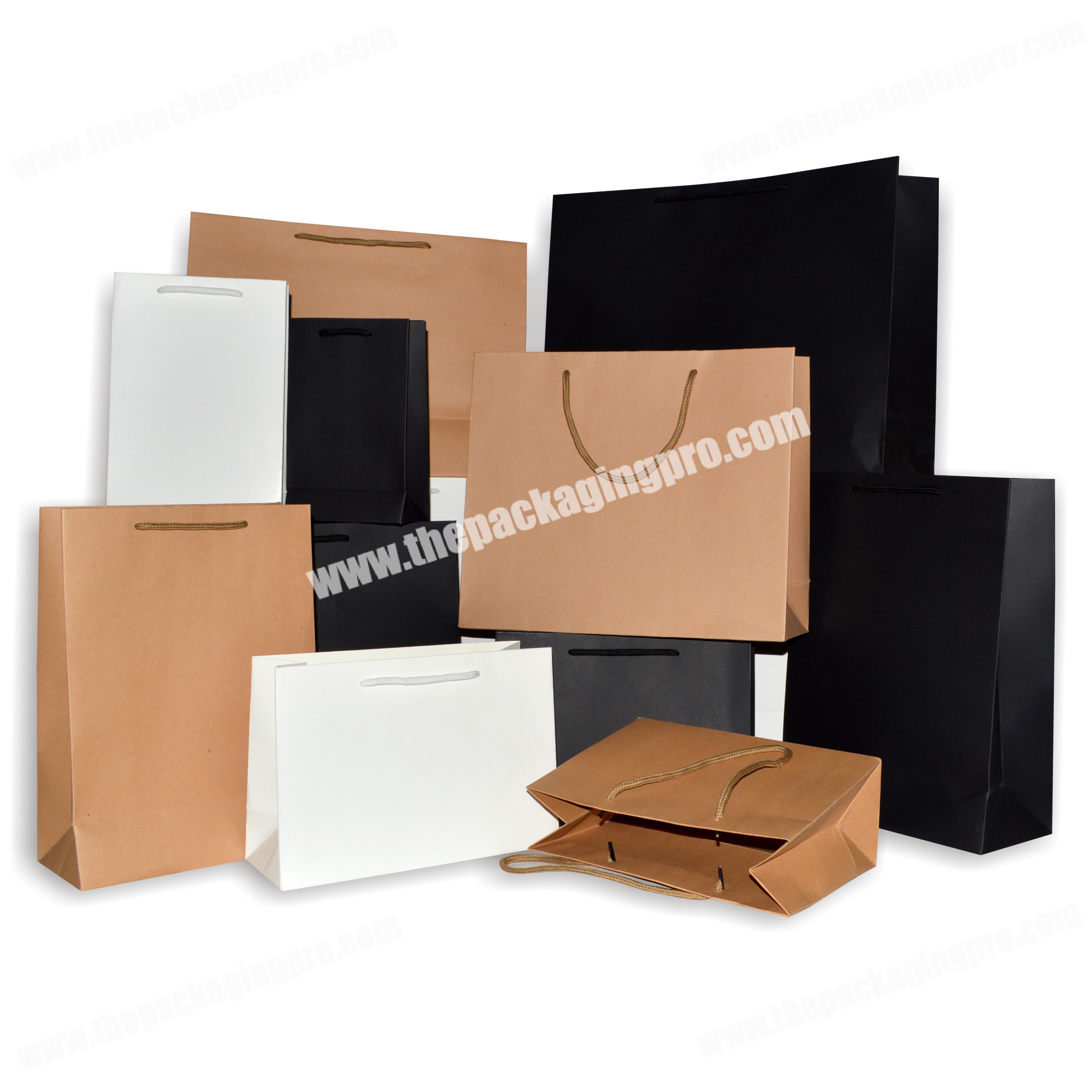 Custom Cheap Black Paper Bag Raw Materials Of Paper Bag