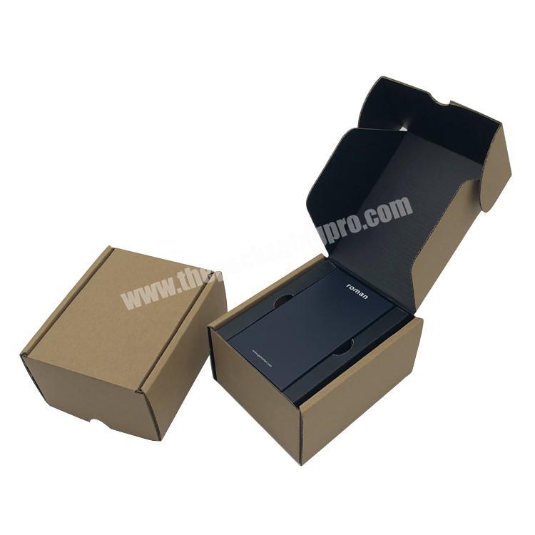 Custom cheap folding box kraft paper corrugated packaging boxes with logo