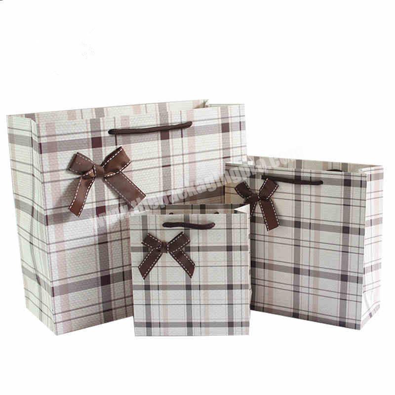 Custom checkered pattern gift bag