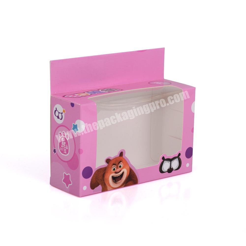 Custom child toys printing paper package box for kids toy with window