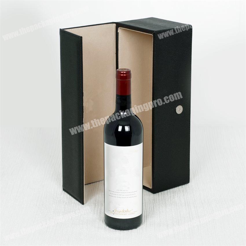 Custom China product high end single wine bottle magnet paper packaging  box