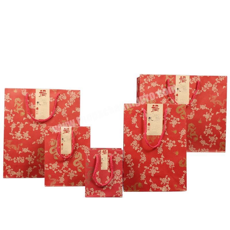 Custom Chinese red gift bag