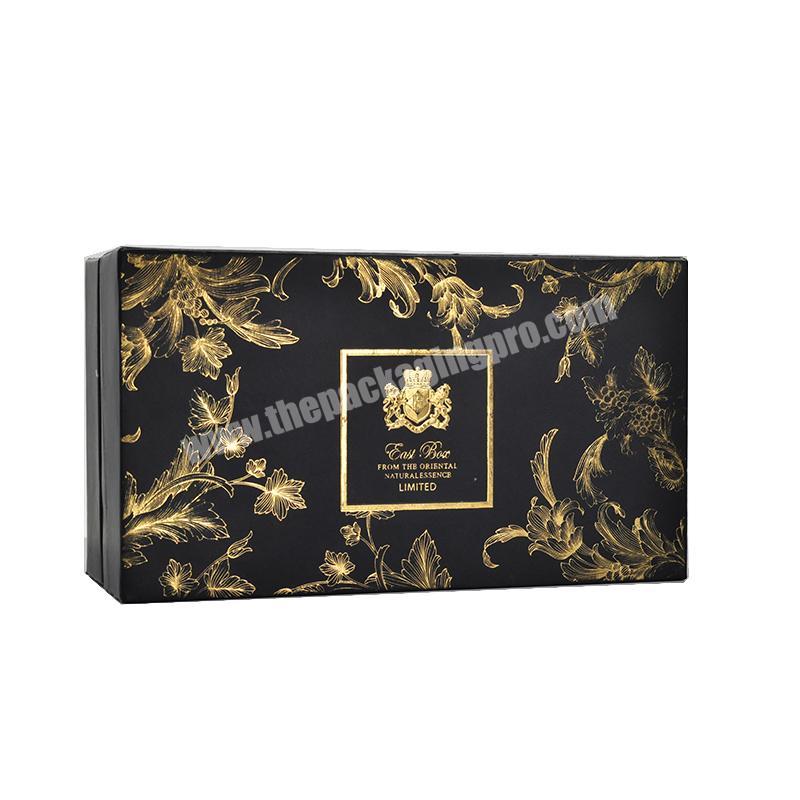 Custom Christmas Cosmetic Packing Small black Flat Pack Paper Gift Box