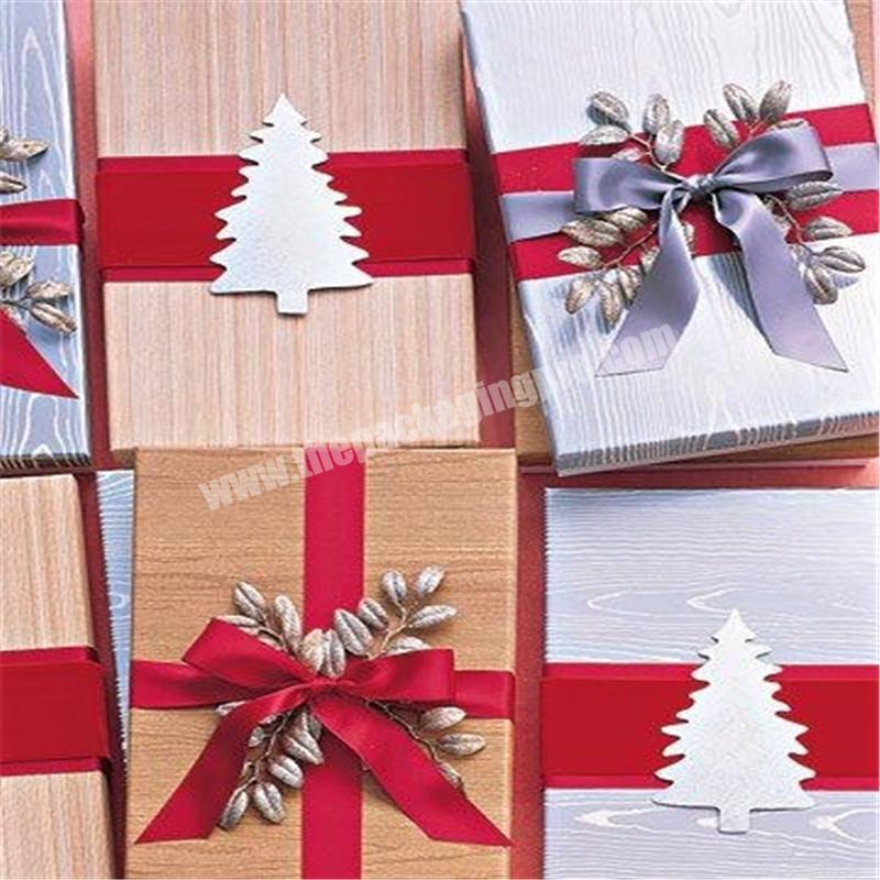 Custom Christmas eve Decorations Packaging Box paper socks packaging storage box