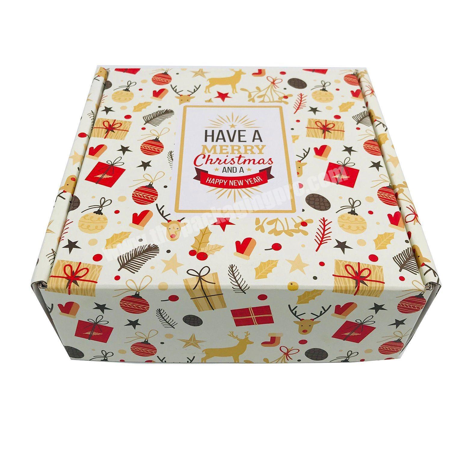 Custom Christmas Gift Cosmetic Chocolate Wine Jewelry Paper Folded Packaging Box