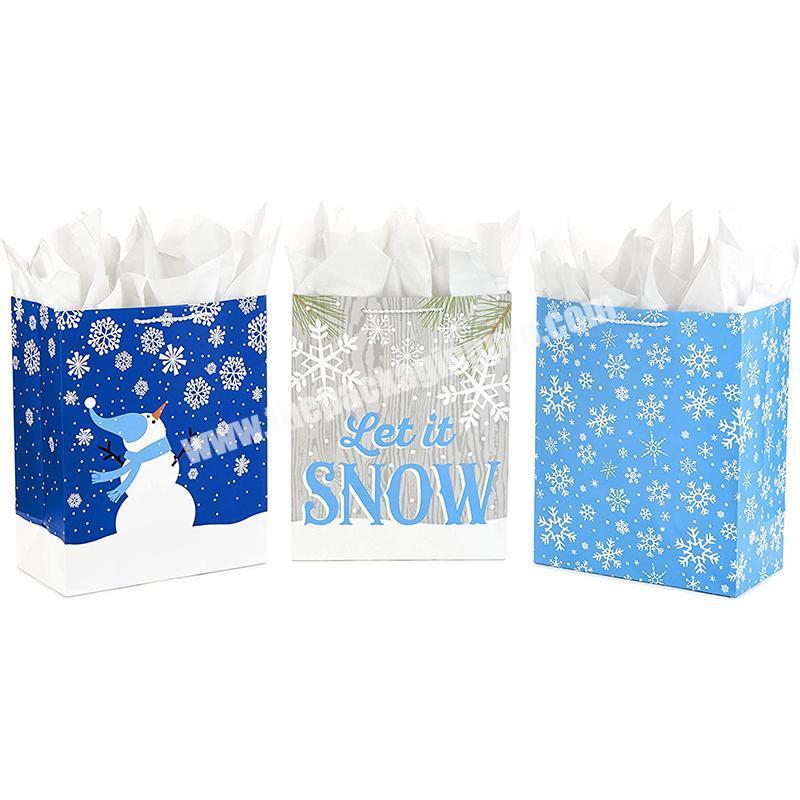 Custom Christmas Gift Paper Bags With Handle