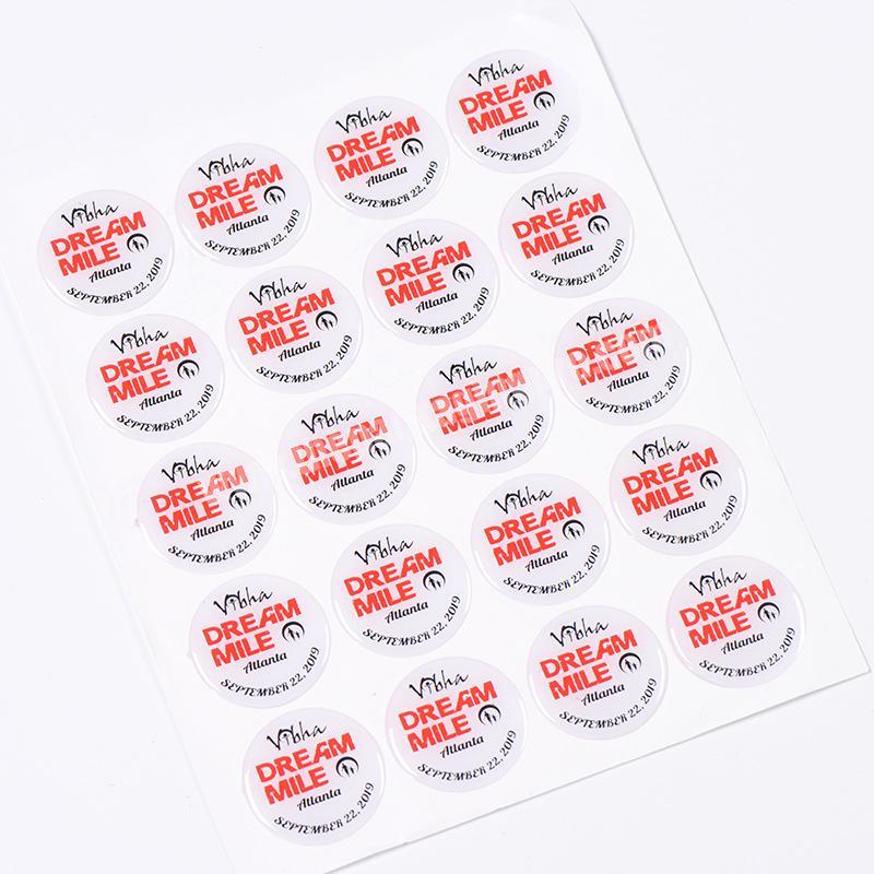 Custom clear epoxy resin label dome logo bike stickers self adhesive crystal metal printing epoxy decal 3D sticker