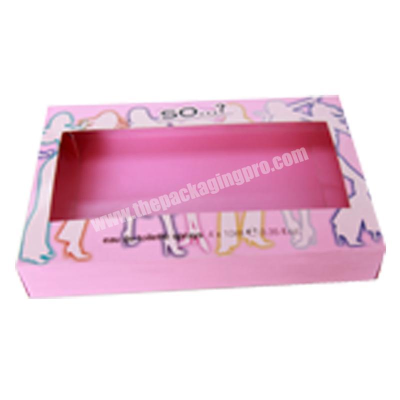 Custom CMYK Printed Paperboard Reverse Tuck end Boxes with clear window