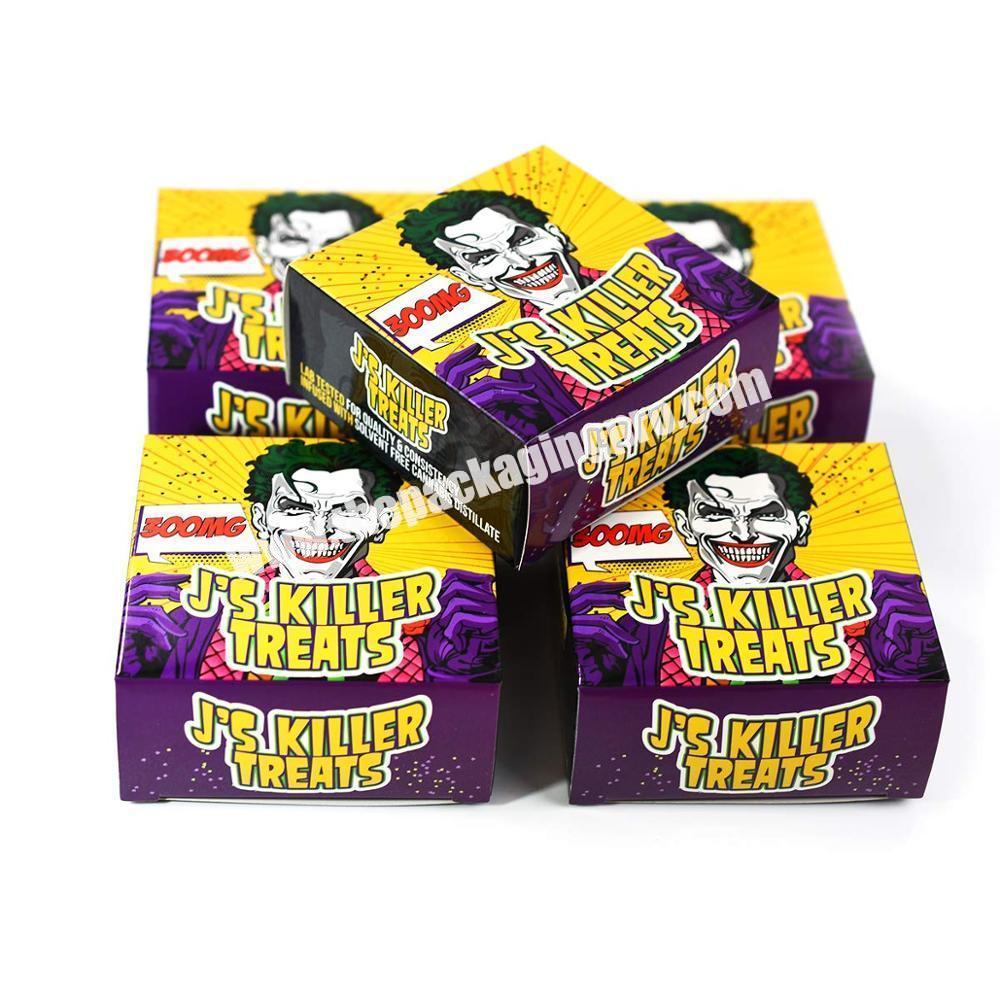 Custom Coated Paper Foldable Snacks Display prank gift Boxes Packaging for Edibles