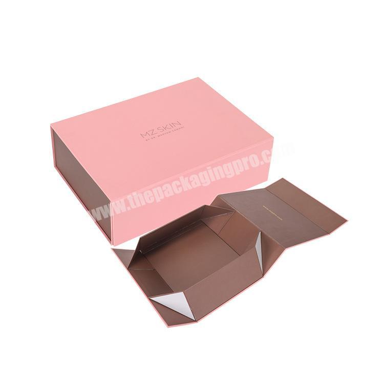 Custom collapsible box cardboard cosmetic gift packaging cheap wholesale