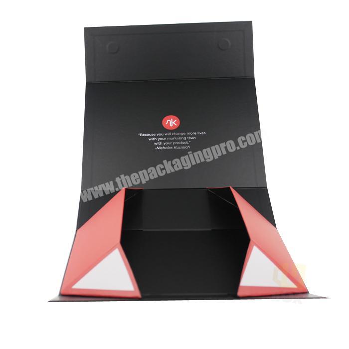 custom collapsible storage christmas big black baby shoes gift packaging box with lid and logo printing