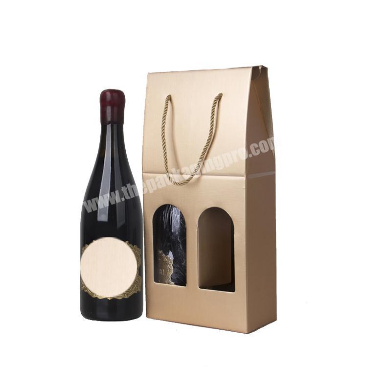 Custom coloful wine bottle carton gift box with window